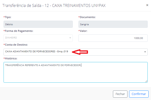 Rotina Entrada de Documentos Adiantamento de Fornecedores Unypax Gestão e Inovação